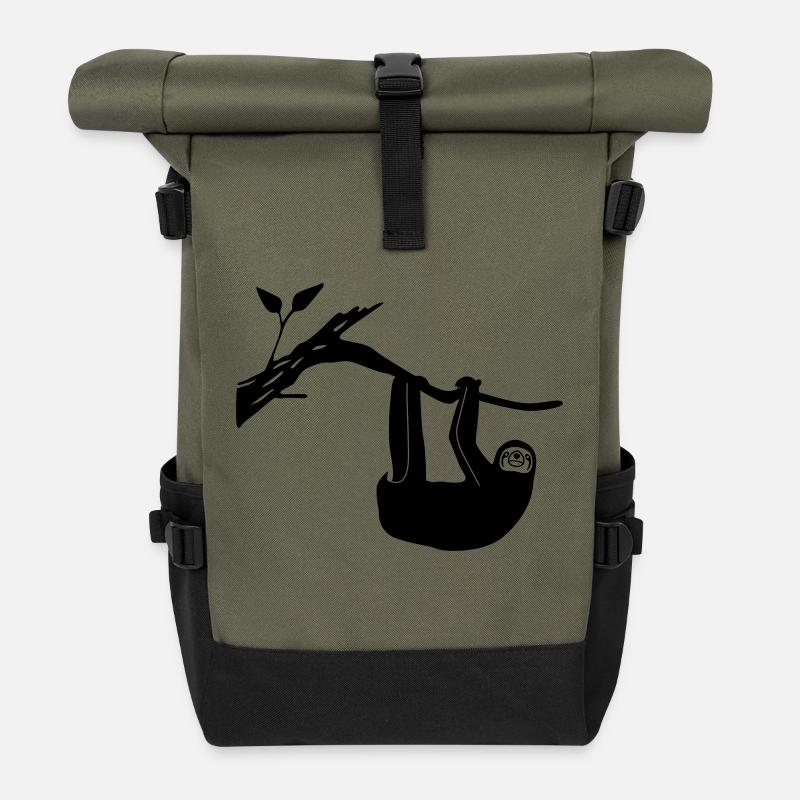 sloth - Rolltop Rucksack - Olive/Schwarz
