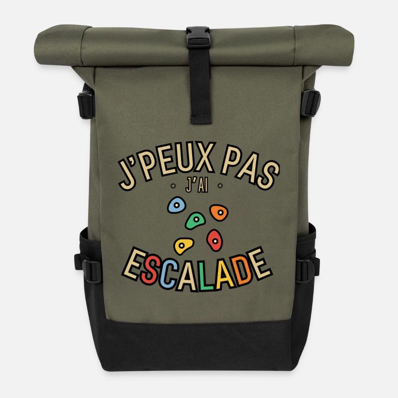 J'peux pas j'ai Escalade - Sac à dos roll top - olive/noir