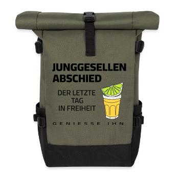 Bachelor Party - The Last Day in Freedom - Enjoy It - Roll Top Backpack - olive/black - Front