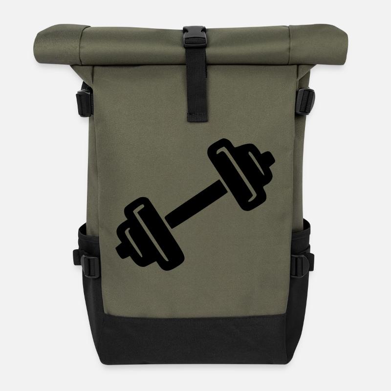 Hantel - Rolltop Rucksack - Olive/Schwarz