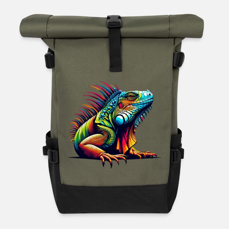 Leguan - Rolltop Rucksack - Olive/Schwarz