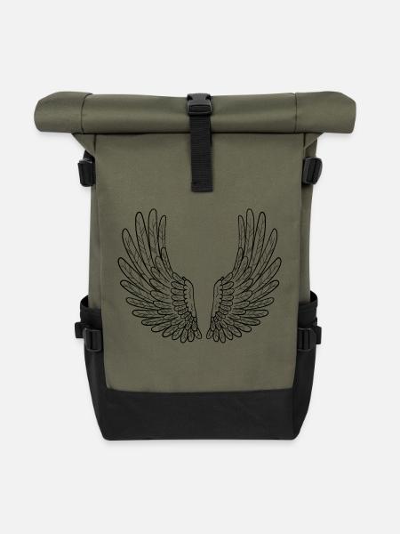 Flügel - Rolltop Rucksack - Olive/Schwarz