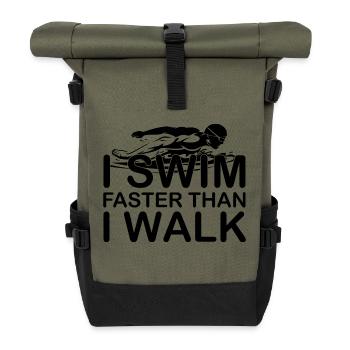 Swimming Water Sports - Roll Top Backpack - olive/black - Front