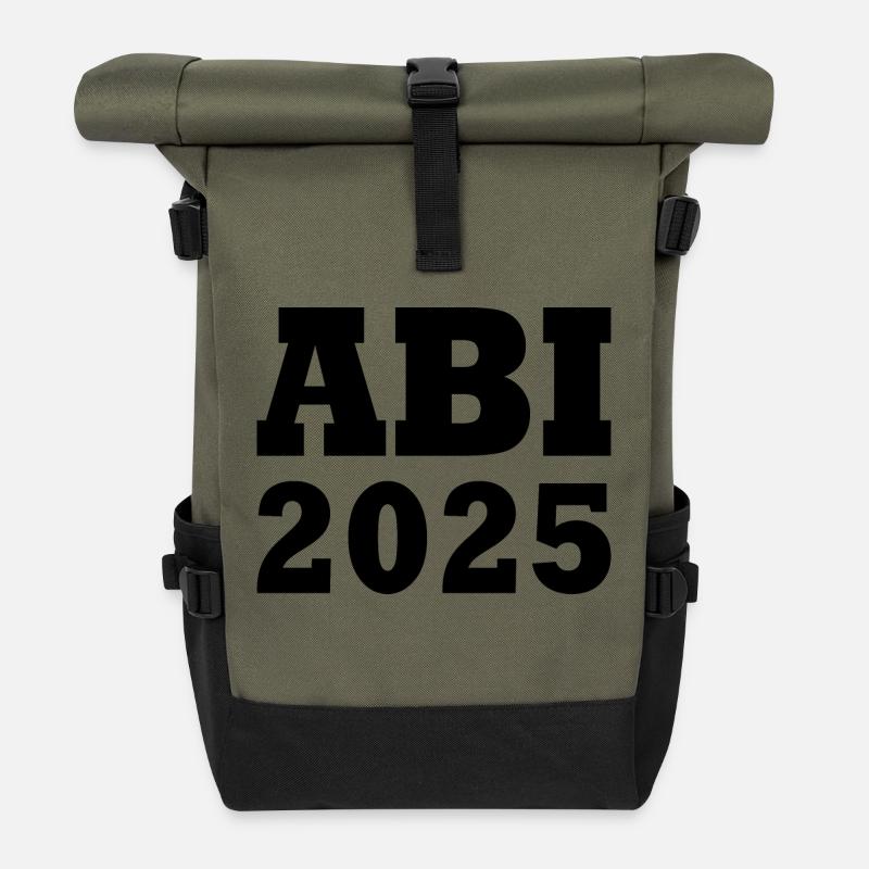 Abi 2025 - Rolltop Rucksack - Olive/Schwarz