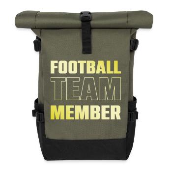 football team - Roll Top Backpack - olive/black - Front