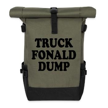 truck fonald dump - Roll Top Backpack - olive/black - Front