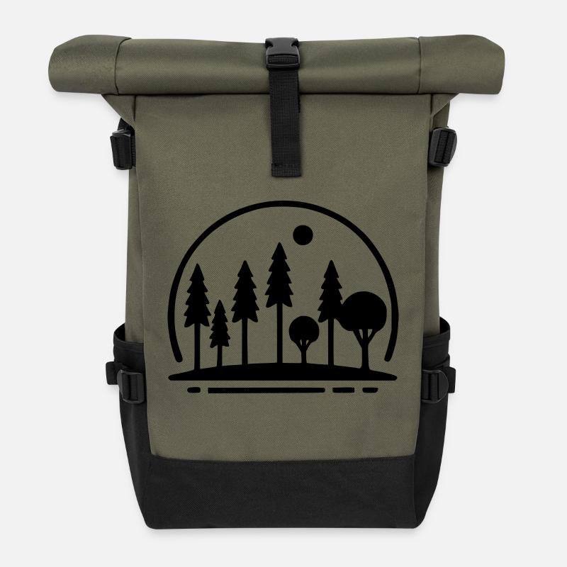 Forest - Roll Top Backpack - olive/black