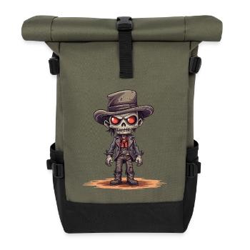 Cow-boy zombie drôle - Sac à dos roll top - olive/noir - Devant