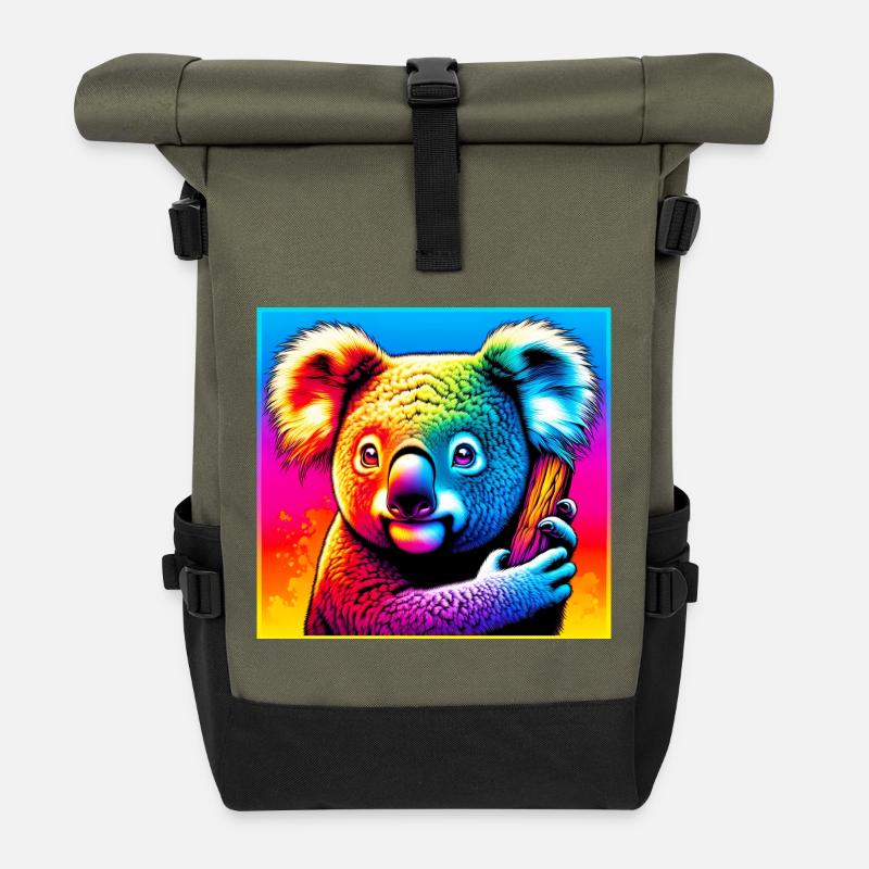 Koala - Rolltop Rucksack - Olive/Schwarz