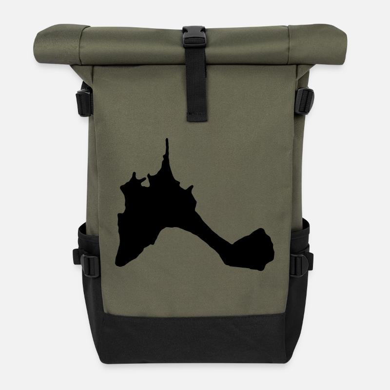 Formentera - Roll Top Backpack - olive/black