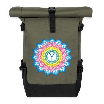 Mandala Y Arc en Soleil - Sac à dos roll top - olive/noir - Devant