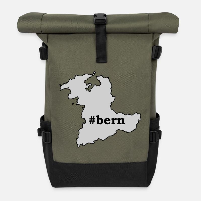 BE Bern - Rolltop Rucksack - Olive/Schwarz