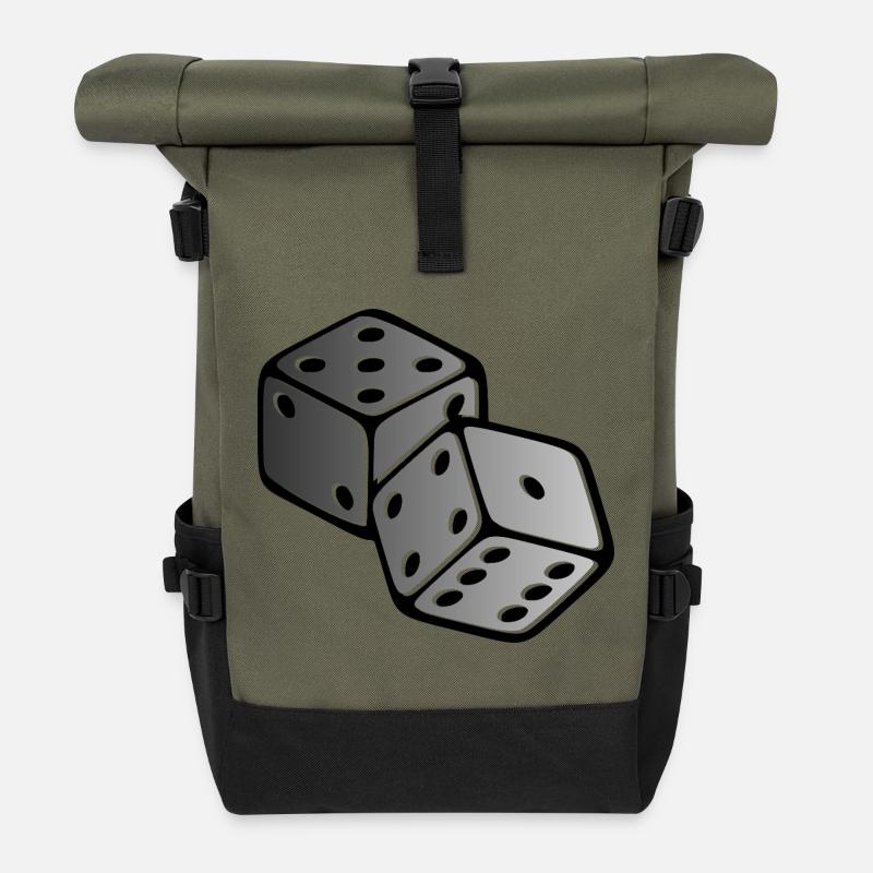 Cube - Roll Top Backpack - olive/black