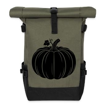Pumpkin Harvest Silhouette - Rolltop Rucksack - Olive/Schwarz - Vorne
