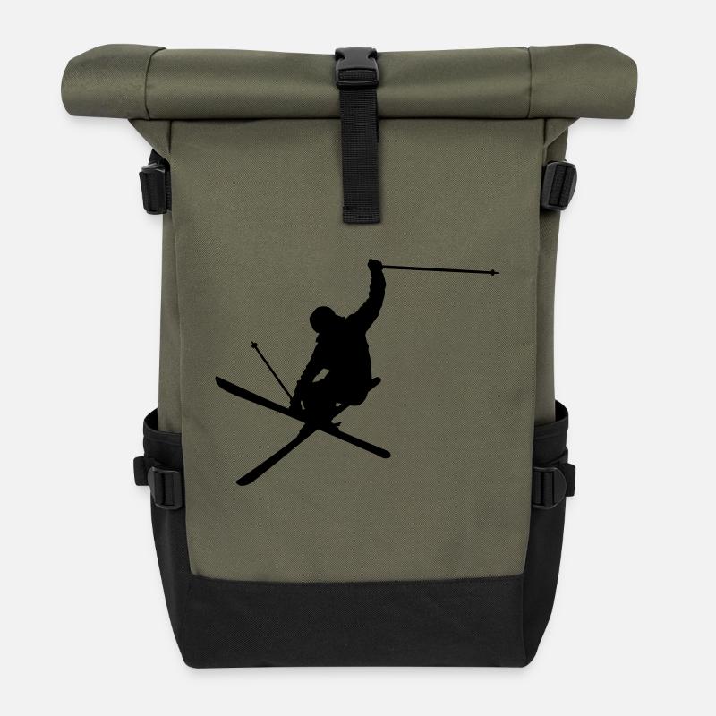 Skiing - Sac à dos roll top - olive/noir