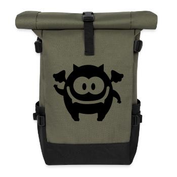 Monsterchen - Line - Roll Top Backpack - olive/black - Front