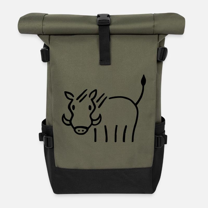Warthog - Sac à dos roll top - olive/noir