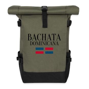 Bachata Dominicana - on DanceShirts - Roll Top Backpack - olive/black - Front