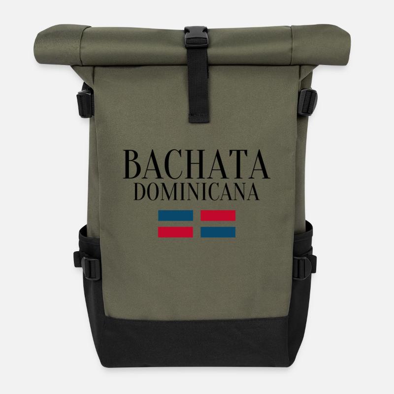 Bachata Dominicana - auf DanceShirts - Rolltop Rucksack - Olive/Schwarz