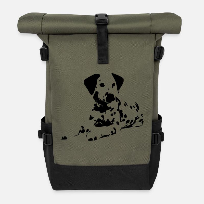dalmatien_1 - Rolltop Rucksack - Olive/Schwarz