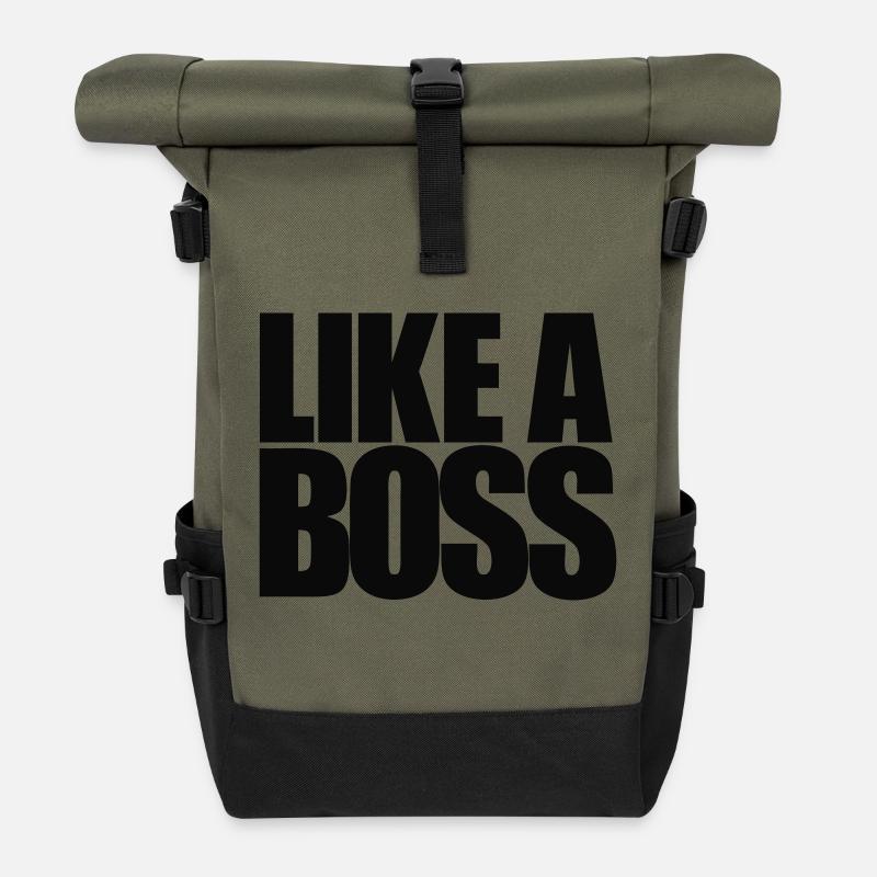 Like a Boss - Rolltop Rucksack - Olive/Schwarz