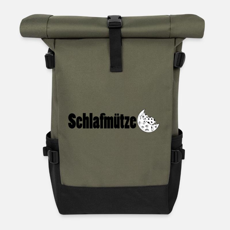 Schlafmuetze - Rolltop Rucksack - Olive/Schwarz
