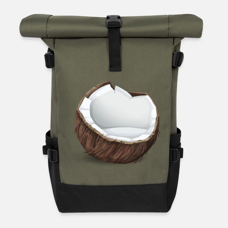 Kokusnuss - Rolltop Rucksack - Olive/Schwarz