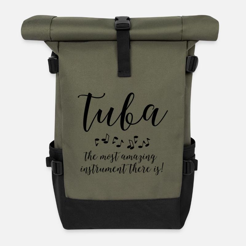 Tolle Tuba - Rolltop Rucksack - Olive/Schwarz