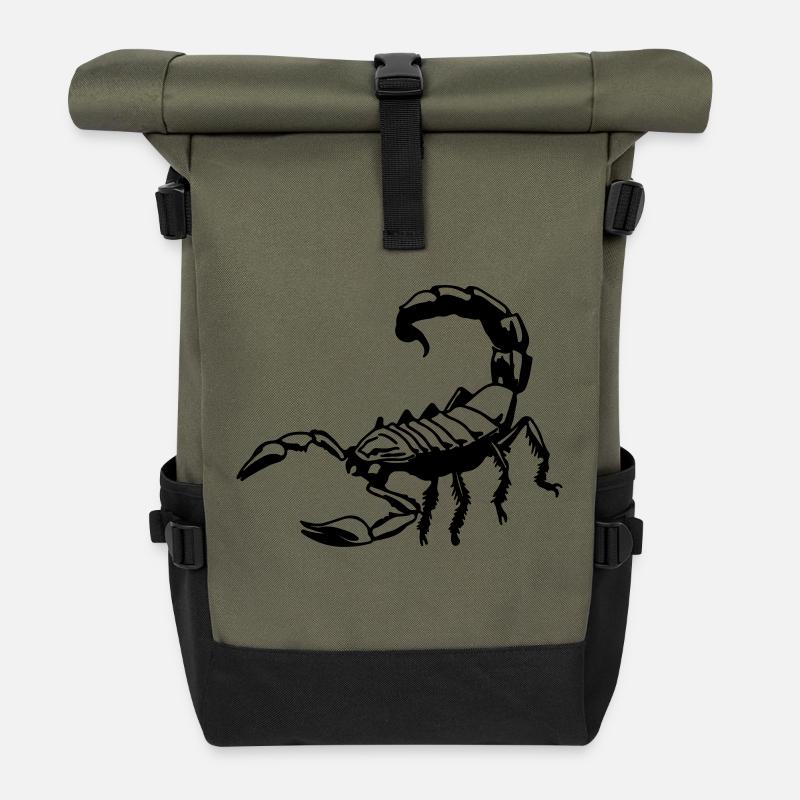 scorpion - Roll Top Backpack - olive/black