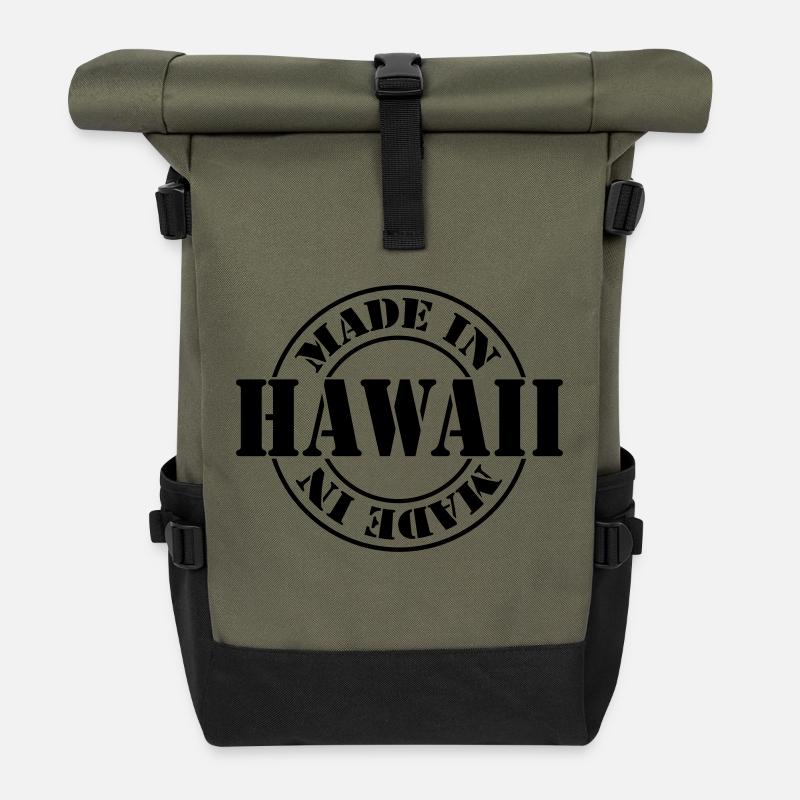 made in hawaii m1k2 - Rolltop Rucksack - Olive/Schwarz