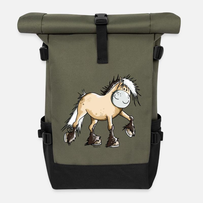 Nele der Norweger - Rolltop Rucksack - Olive/Schwarz