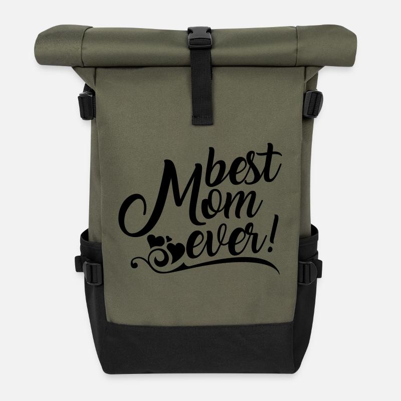 Best Mom ever! - Sac à dos roll top - olive/noir