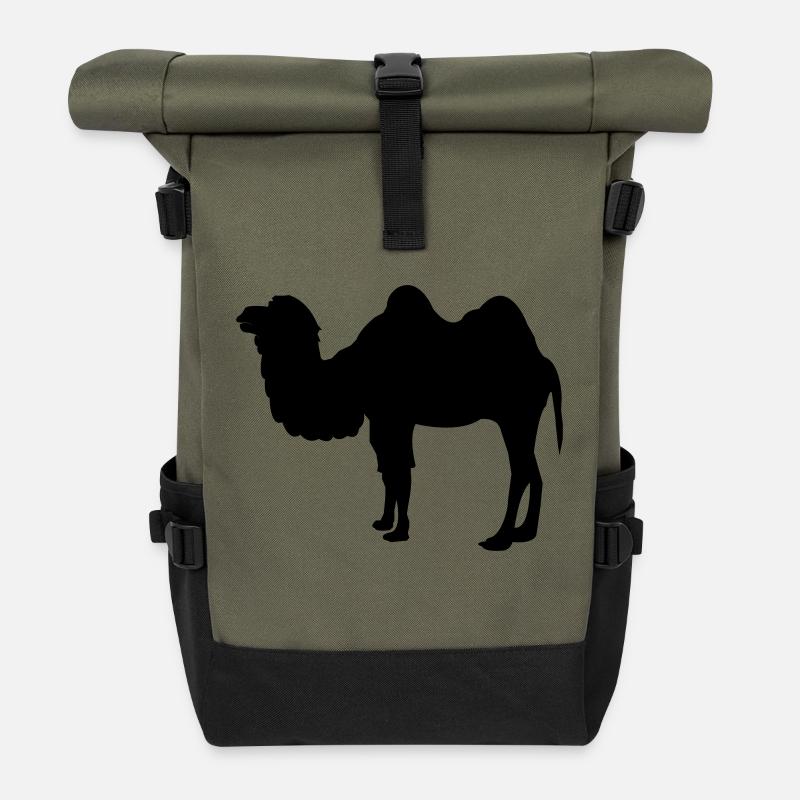 kamel - Rolltop Rucksack - Olive/Schwarz