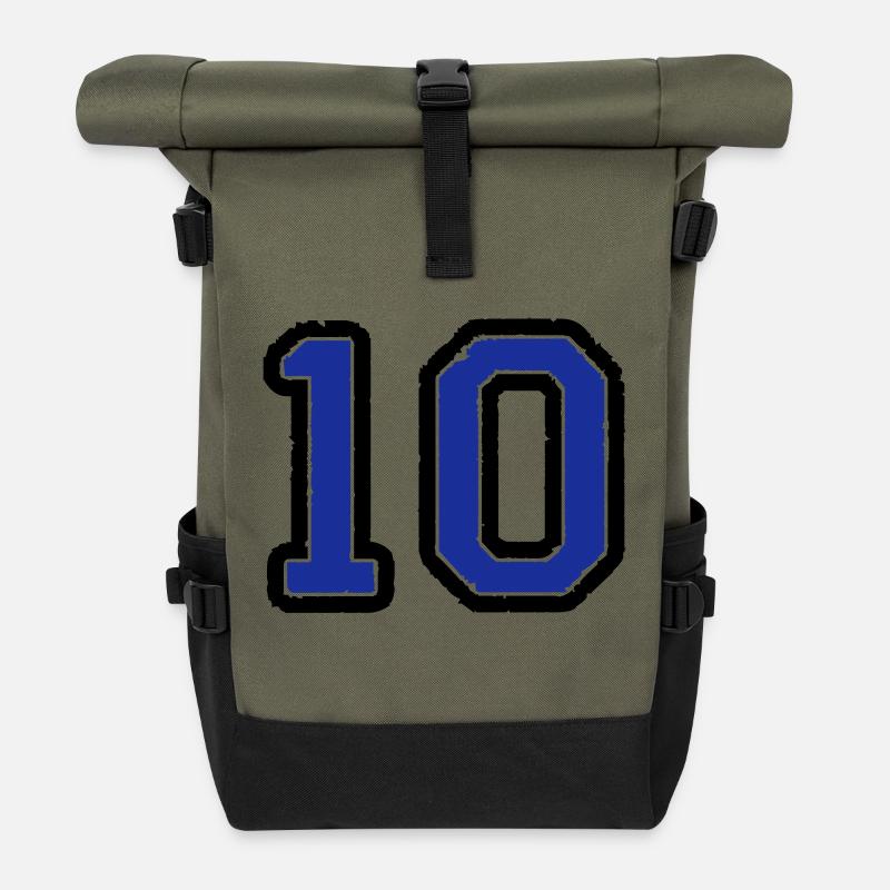 10 - Rolltop Rucksack - Olive/Schwarz