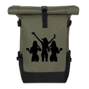 girls party - Rolltop Rucksack - Olive/Schwarz - Vorne
