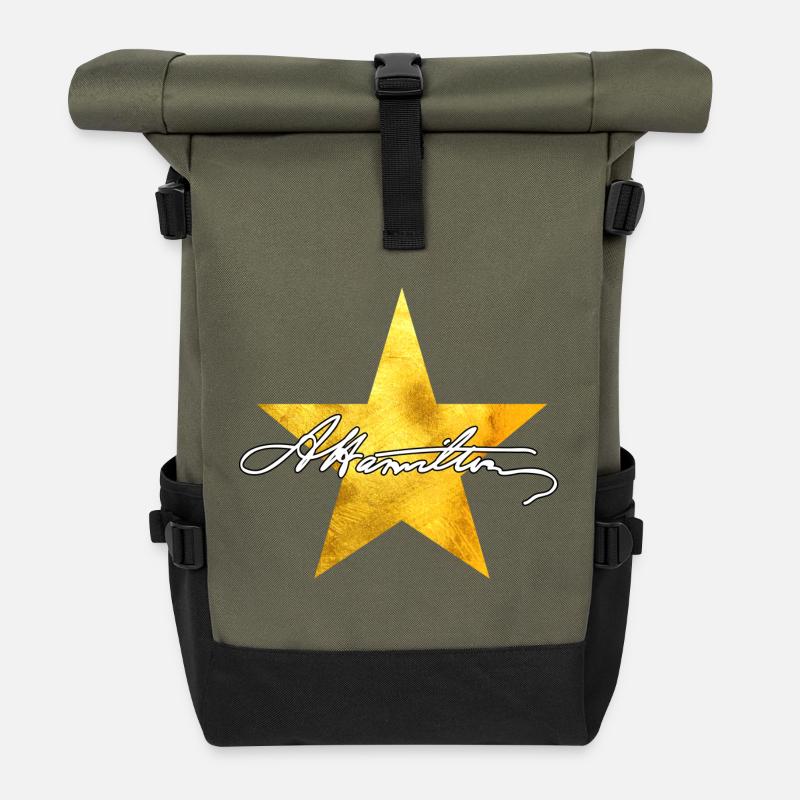 Étoile d’or de Hamilton - Sac à dos roll top - olive/noir