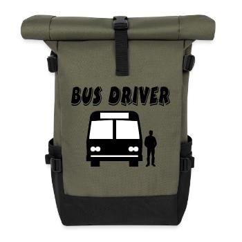 Bus - Rolltop Rucksack - Olive/Schwarz - Vorne
