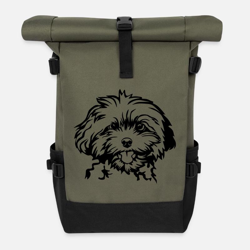 Bolonka - Rolltop Rucksack - Olive/Schwarz