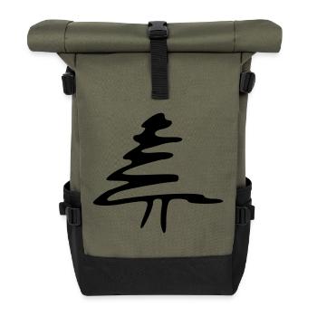Baum - Rolltop Rucksack - Olive/Schwarz - Vorne