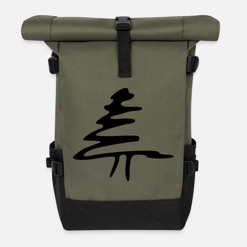 Arbre - Sac à dos roll top - olive/noir