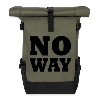 No way - Roll Top Backpack - olive/black - Front