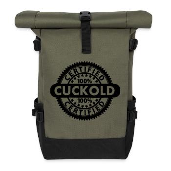certified cuckold - Rolltop Rucksack - Olive/Schwarz - Vorne