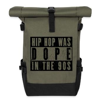 Pure nostalgia – 90s hip-hop classics - Roll Top Backpack - olive/black - Front