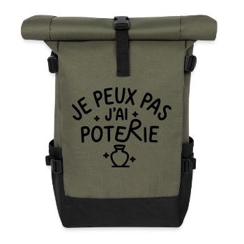 I can't I have PoTerie - Roll Top Backpack - olive/black - Front