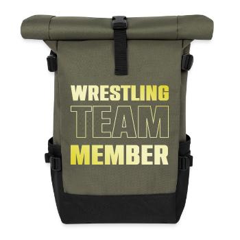 Wrestling Team - Rolltop Rucksack - Olive/Schwarz - Vorne