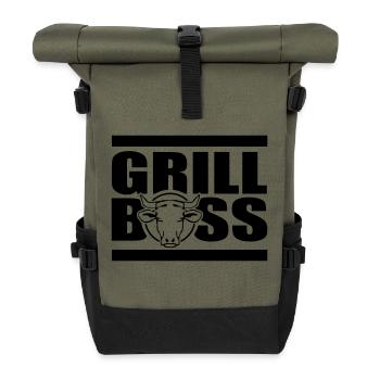 grill - Roll Top Backpack - olive/black - Front