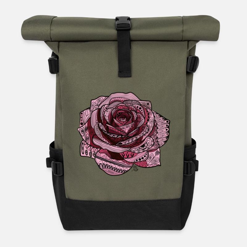 Rose - Rolltop Rucksack - Olive/Schwarz