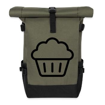 muffin - Roll Top Backpack - olive/black - Front