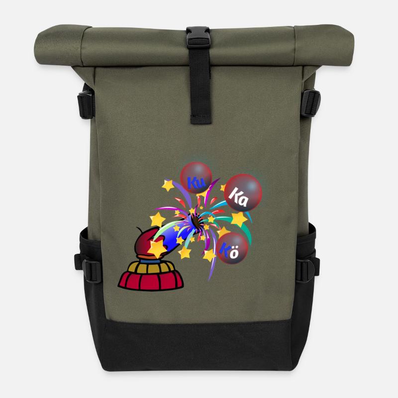 Ku Ka Kö - Festival Magic Carnival - Roll Top Backpack - olive/black
