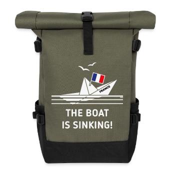 Das Boot sinkt! (Frankreich / NEG) - Rolltop Rucksack - Olive/Schwarz - Vorne